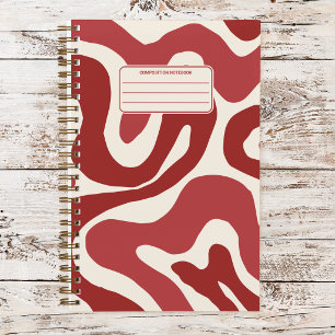 Vintage Color Abstract Pattern Wavy Notebook