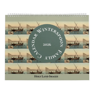 Vintage Color Photo Holy Land Custom Family Calendar