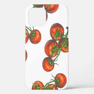 Vintage color seamless pattern with fresh vegetabl iPhone 12 case