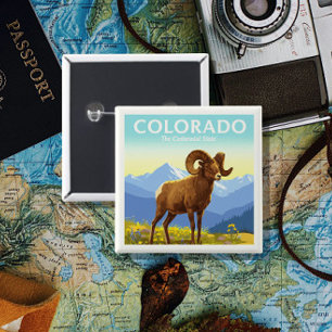 Vintage Colorado 15 Cm Square Badge