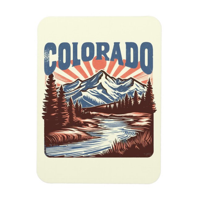 Vintage Colorado Magnet (Vertical)
