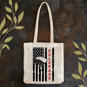 Vintage Colorado Paragliding Skydiving Parachuting Tote Bag