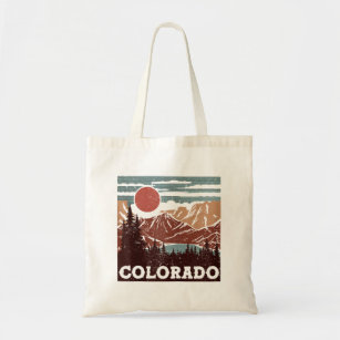 Vintage Colorado Rocky Mountains Boho Colorado Tra Tote Bag