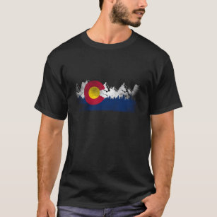 Vintage Colorado State Flag Colorado Mountain T-Shirt