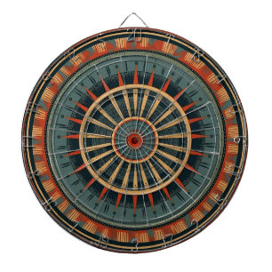 Vintage Colorful Dartboard