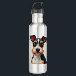 Vintage Colorful Dog Portrait Illustration Retro T 710 Ml Water Bottle<br><div class="desc">Vintage Colorful Dog Portrait Illustration Retro Terrier Pop Art Design 2</div>