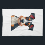 Vintage Colorful Dog Portrait Illustration Retro T Tea Towel<br><div class="desc">Vintage Colorful Dog Portrait Illustration Retro Terrier Pop Art Design 2</div>