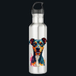 Vintage Colorful Dog Portrait Pop Art Illustration 710 Ml Water Bottle<br><div class="desc">Vintage Colorful Dog Portrait Pop Art Illustration for Dog Lover Gifts 2</div>