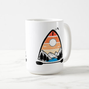 Vintage Colorful Outdoors Kayaking Coffee Mug