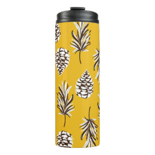 Vintage Colour Autumn Nature Elements Thermal Tumbler