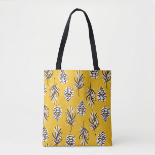 Vintage Colour Autumn Nature Elements Tote Bag