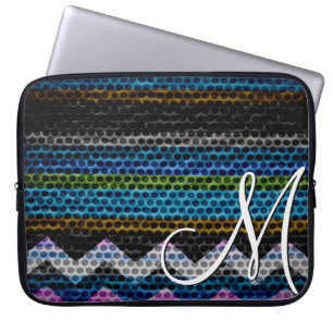 Vintage Colour Chevron Stripes #5 Laptop Sleeve