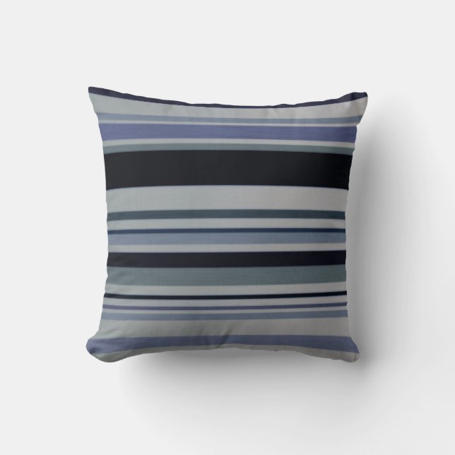 Vintage Colour Patterns Stripes Pillow (Front)