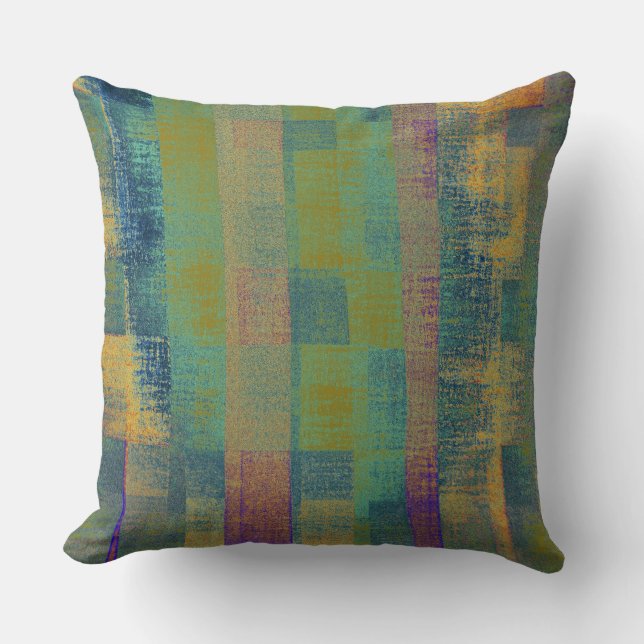 Vintage Colour Stripes #3 Cushion (Front)