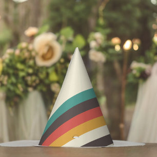 Vintage Colour Stripes Party Hat