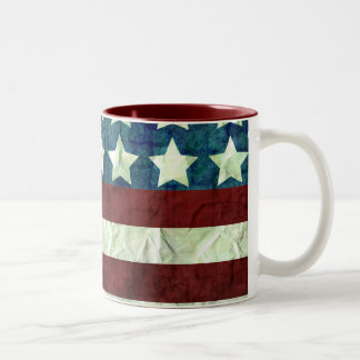 Vintage Colour USA background Two-Tone Coffee Mug