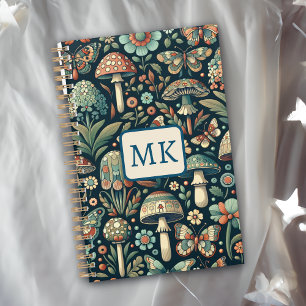 Vintage Coloured Butterflies, Mushrooms and Foliag Planner