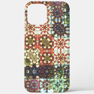 Vintage coloured opaque kaleidoscope mosaic iPhone 12 pro max case