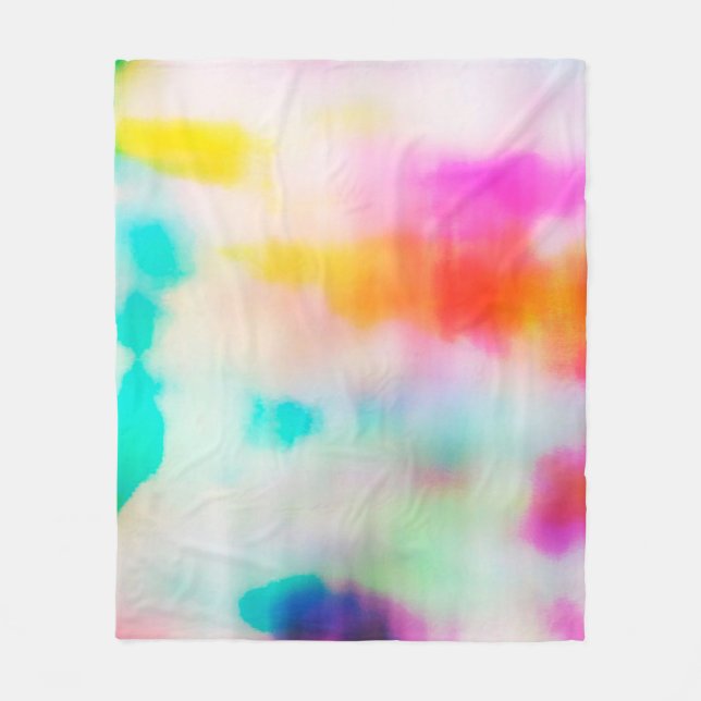 Vintage colourful abstract illustration background fleece blanket (Front)