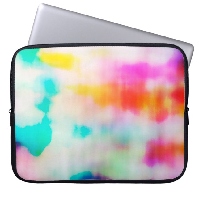Vintage colourful abstract illustration background laptop sleeve (Front)