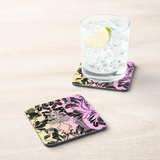 Vintage Colourful Arc Deco Damask Victorian Coaster