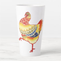 Vintage Colourful Barnyard Chicken from Farm