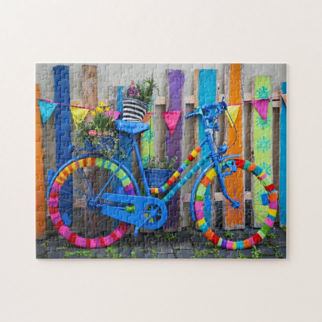 Vintage Colourful Bicycle Jigsaw Puzzle (Horizontal)