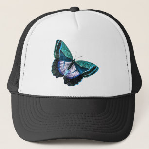 Vintage Colourful Blue Purple Butterfly Template Trucker Hat