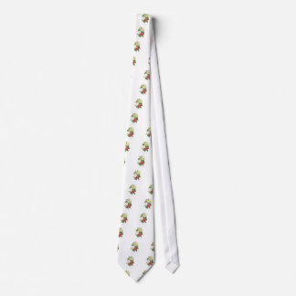 vintage colourful botanical flowers by Redoute. Tie