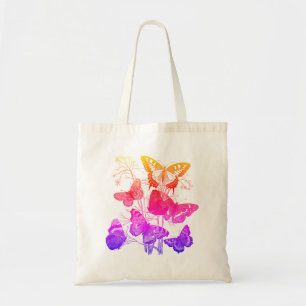 Vintage Colourful Butterflies Tote Bag