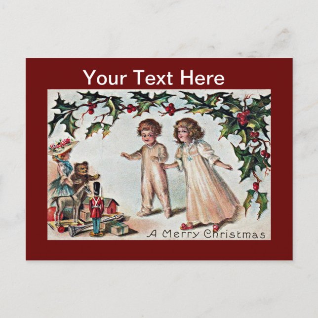 Vintage colourful Christmas postcards (Front)