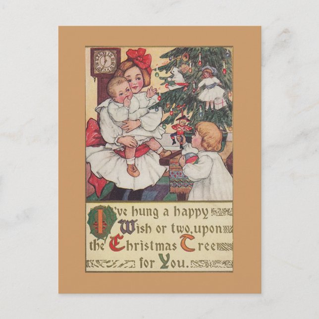 Vintage colourful Christmas postcards (Front)