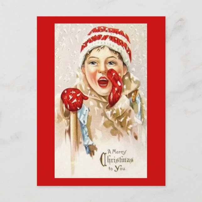 Vintage colourful Christmas postcards (Front)