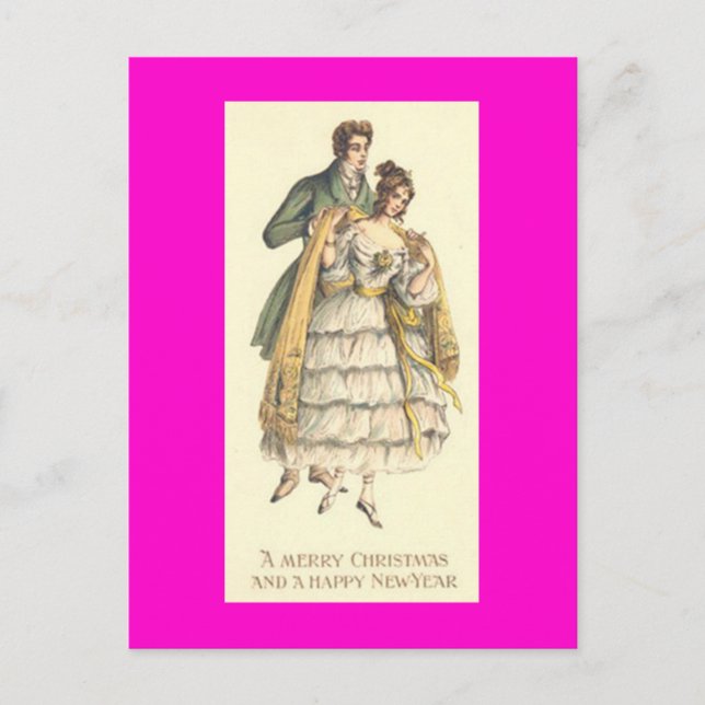 Vintage colourful Christmas postcards (Front)