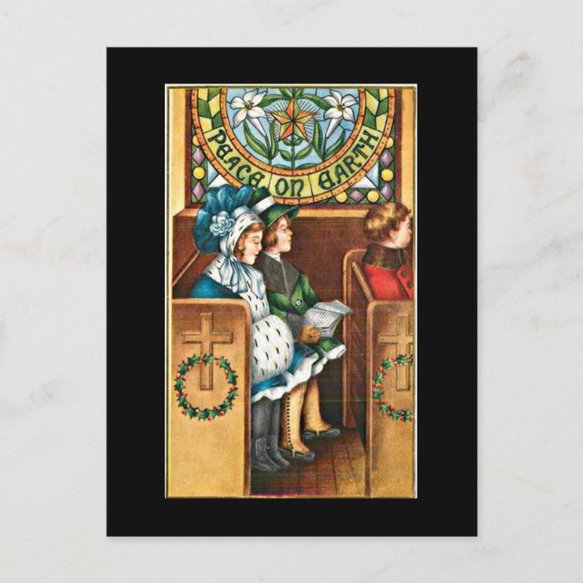 Vintage colourful Christmas postcards (Front)