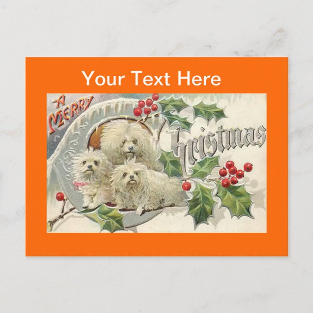 Vintage colourful Christmas postcards (Front)
