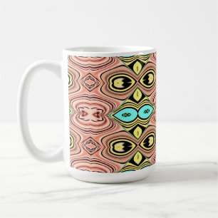 Vintage colourful classic trendy pattern design  coffee mug