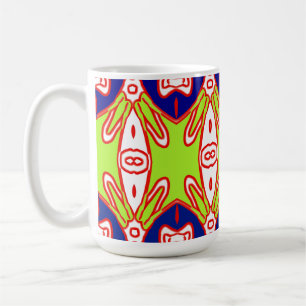 Vintage colourful classic trendy pattern design coffee mug