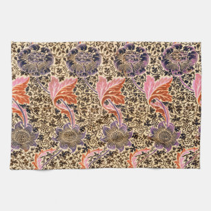 Vintage Colourful Decorative Floral Pattern Tea Towel
