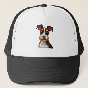 Vintage Colourful Dog Portrait Illustration Retro  Trucker Hat