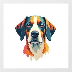 Vintage Colourful Dog Portrait Pop Art Style Pet I