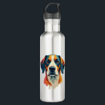 Vintage Colourful Dog Portrait Pop Art Style Pet I 710 Ml Water Bottle<br><div class="desc">Vintage Colourful Dog Portrait Pop Art Style Pet Illustration 2</div>