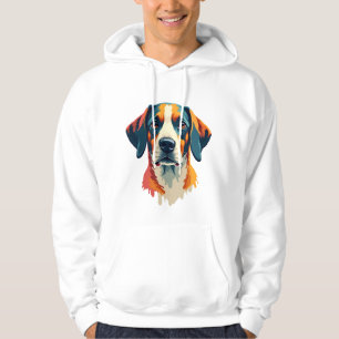 Vintage Colourful Dog Portrait Pop Art Style Pet I Hoodie