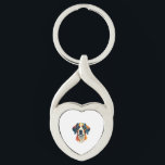 Vintage Colourful Dog Portrait Pop Art Style Pet I Key Ring<br><div class="desc">Vintage Colourful Dog Portrait Pop Art Style Pet Illustration 2</div>