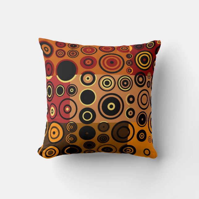 Vintage Colourful Fifties Abstract Art Cushion (Front)