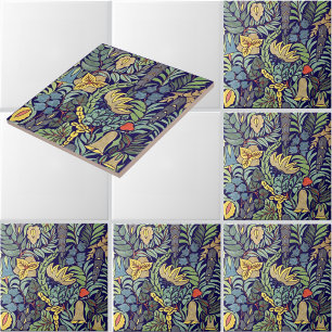 Vintage Colourful Floral Pattern Tile