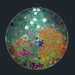 Vintage Colourful Flowers in Garden |  Gustav Klim<br><div class="desc">Elevate your game room or entertainment space with the Vintage Colourful Flowers in Garden Gustav Klimt Dart Board. Inspired by the renowned Austrian artist Gustav Klimt, this dartboard combines the excitement of darts with the timeless beauty of Klimt's artwork. Use the design tools to add custom text or personalise the...</div>