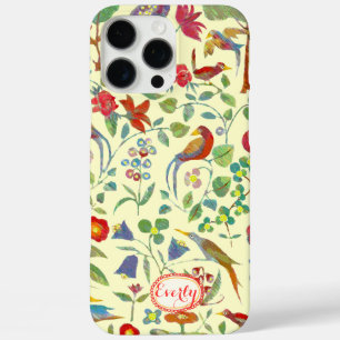 Vintage Colourful Folksy Folk Art Bird Pattern iPhone 16 Pro Max Case
