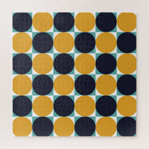 Vintage colourful geometry: circle pattern. jigsaw puzzle