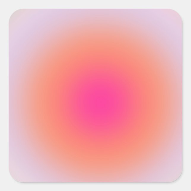 Vintage Colourful Gradient Square Sticker (Front)